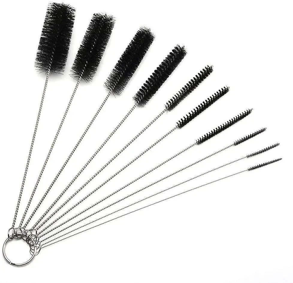 Stainless steel cleaning brush for tubes, keyboards, reusable straws, baby bottles