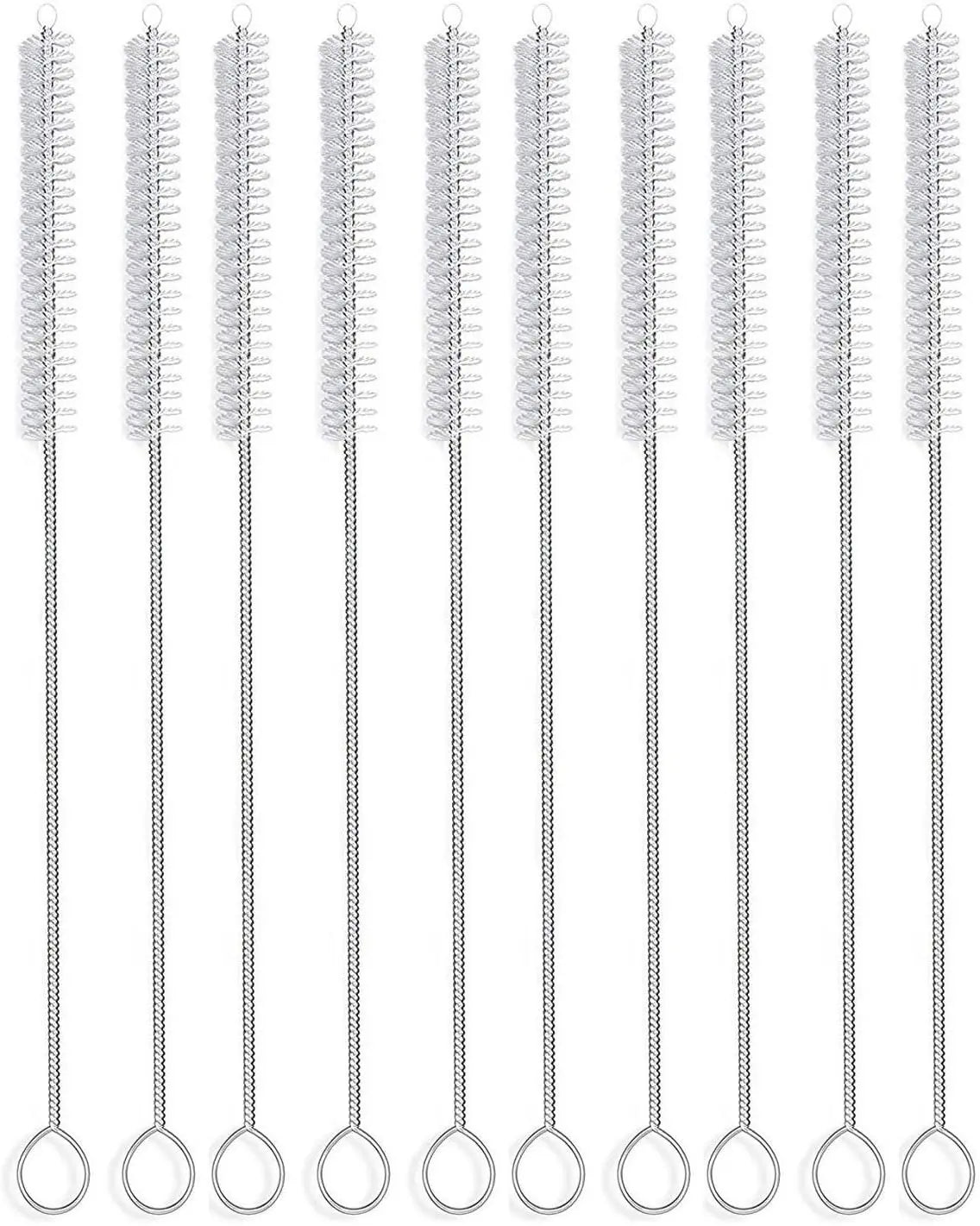Stainless steel cleaning brush for tubes, keyboards, reusable straws, baby bottles