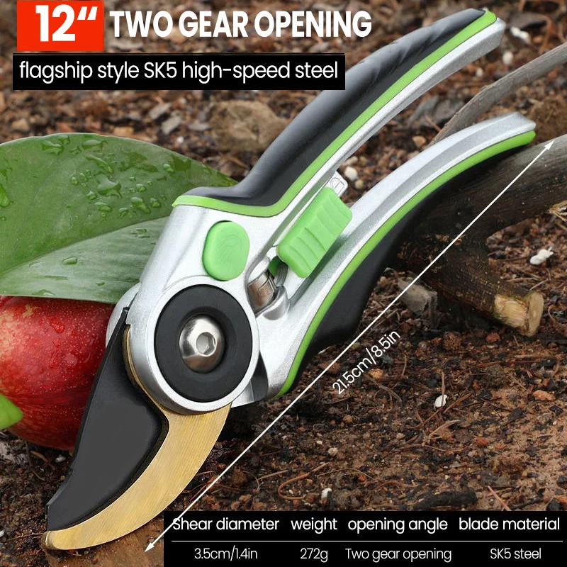 Folding Pruning Shears with Hand Protection