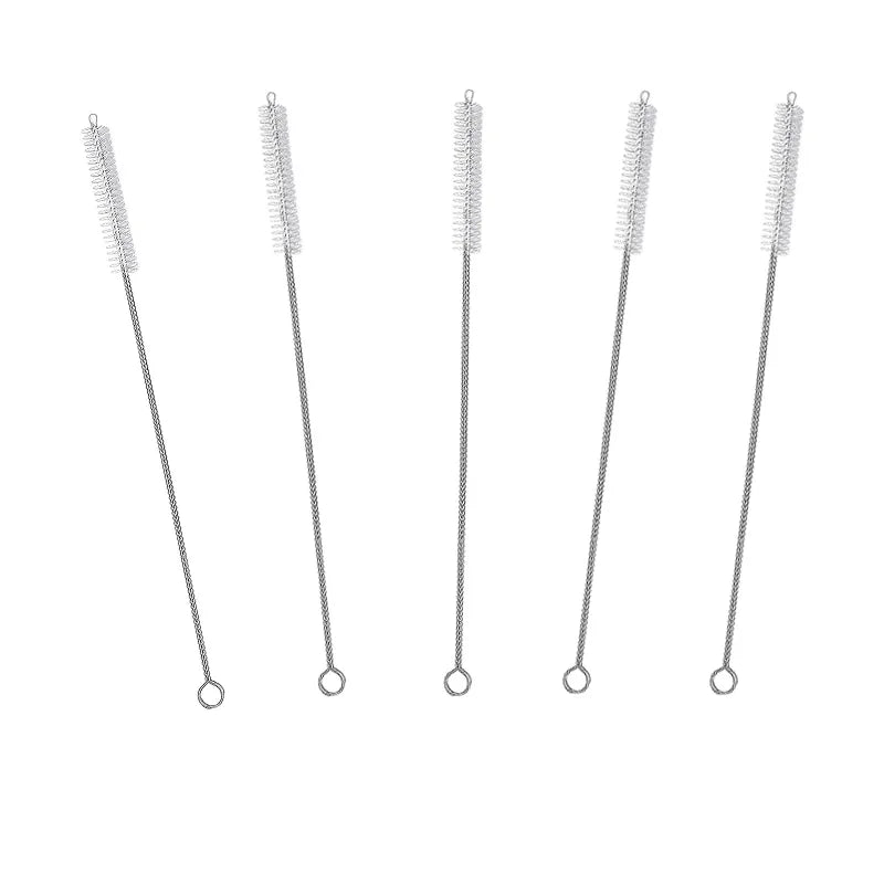Stainless steel cleaning brush for tubes, keyboards, reusable straws, baby bottles