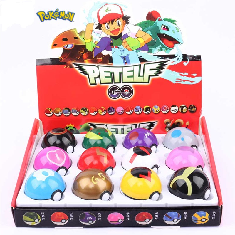 PokeBall Model Anime Figure Pokémon kit with 12 pcs